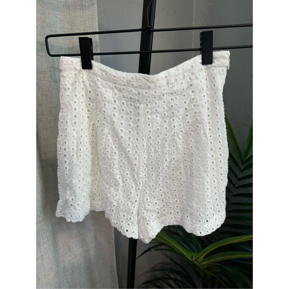 Gianni Bini Eyelet Girly Coquette‎ White Shorts XS